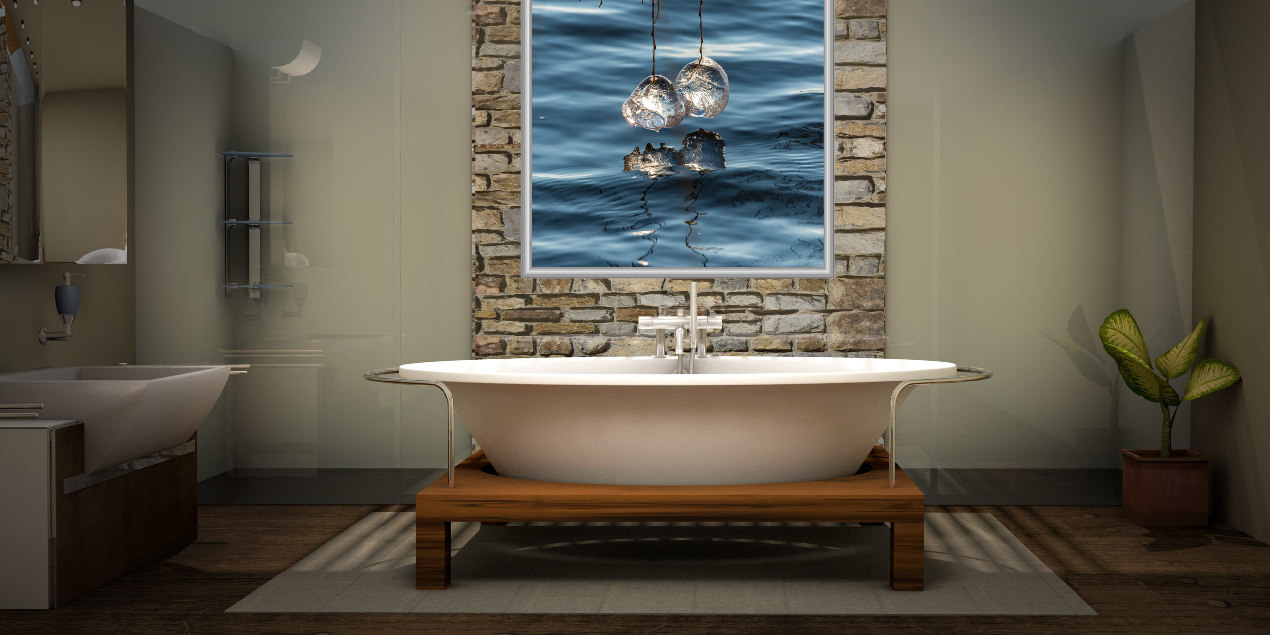 Winter Creations I, River, Nature - Image 3